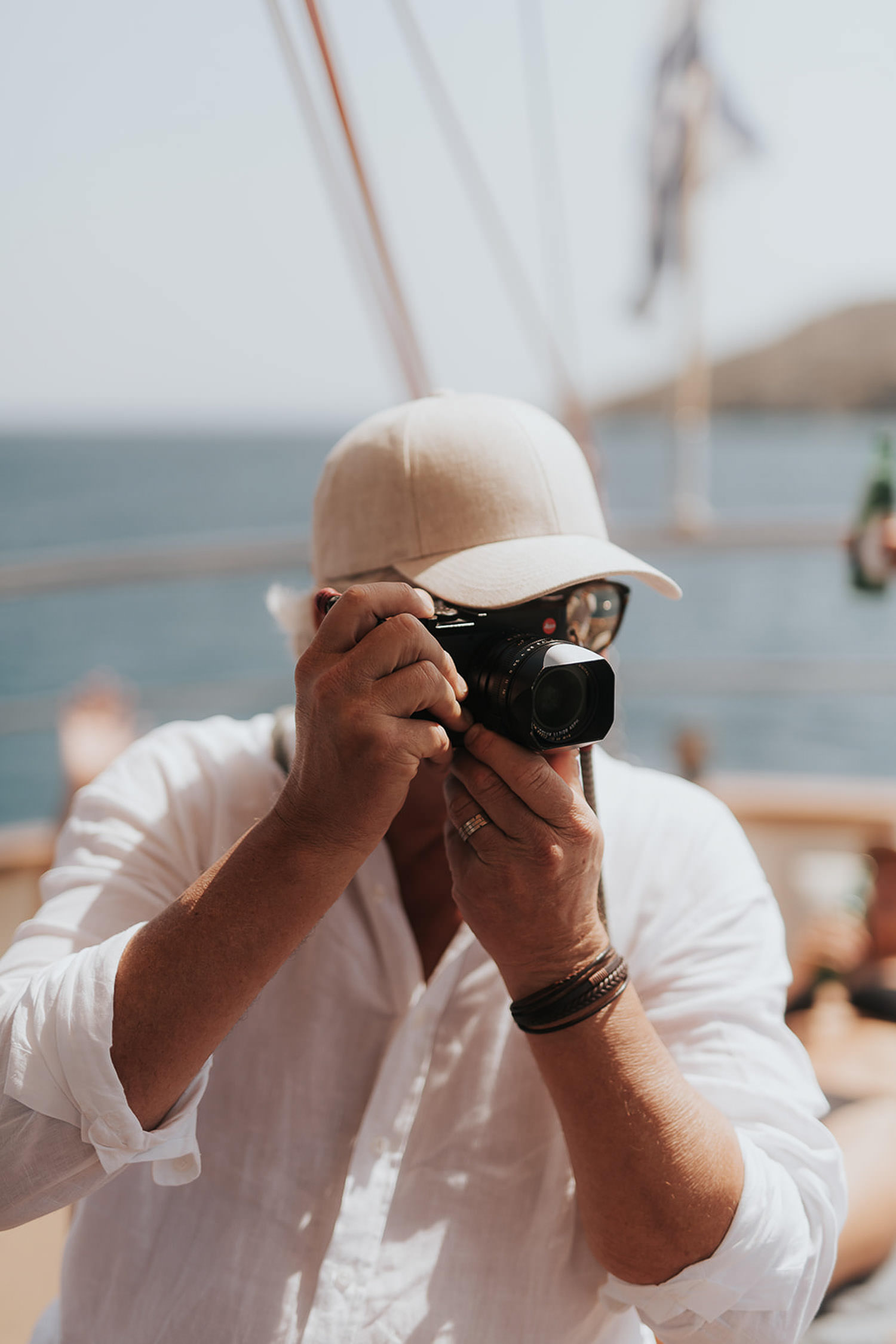 guests enjoying boat trip in mykonos