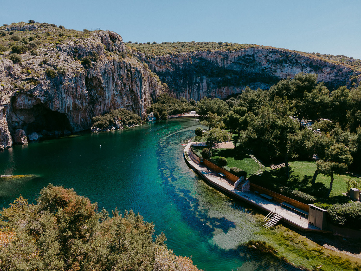 Venues to say I do in greece lake vouliagmeni